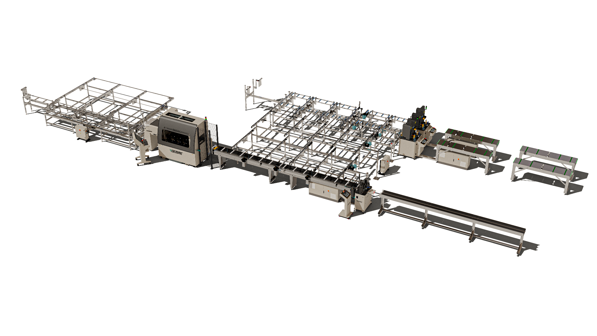 Layout 51 – Full CNC Thermal Break Assembly Line High Capacity
