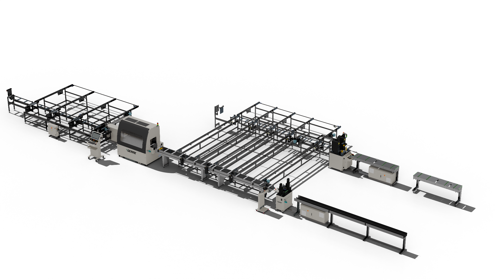 Layout 69 – Full CNC Thermal Break Assembly Line Single Operator